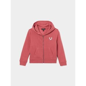 NWT True Religion Girls‎ Metallic World Tour Zip Hoodie Mauvewood Size Large